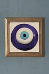 Masif Çerçeveli Nazar Boncuğu Doğaltaş Tablo Oscar Stone Decor 28x28 cm