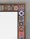 Oscar Stone Decor Ahşap Çerçeveli Mozaik (Mermer) Ayna 53x73 CM Seramik Desenli-Karo-Siyah Beyaz