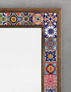 Oscar Stone Decor Ahşap Çerçeveli Mozaik (Mermer) Ayna 53x73 CM Seramik Desenli-Karo-Siyah Beyaz