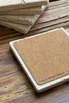 Oscar Stone Decor Baskılı Doğaltaş Bardak Altlığı 4'lü Set Desen Tile