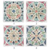 Oscar Stone Decor Baskılı Doğaltaş Bardak Altlığı 4'lü Set Desen Tile