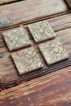 Oscar Stone Decor Baskılı Doğaltaş Bardak Altlığı 4'lü Set Desen Tile