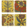 Oscar Stone Decor Baskılı Doğaltaş Bardak Altlığı 4'lü Set Desen Tile