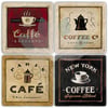 OSCAR STONE DECOR CAFE TABLOLARI 4'lü DOĞALTAŞ BARDAK ALTLIĞI / BA370 (COASTER)