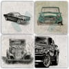 OSCAR STONE DECOR CAR SET 4'lü DOĞALTAŞ BARDAK ALTLIĞI / BA437 (COASTER)