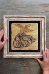 Oscar Stone Decor Çerçeveli Tablo Taş Duvar Dekoru 30 X 30 Cm Hat Sanatı Semazen Çizim
