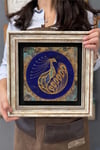 Oscar Stone Decor Çerçeveli Tablo Taş Duvar Dekoru 30 X 30 Cm Tavus Kuşu Eskitme Tasarım