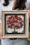 Oscar Stone Decor Çerçeveli Tablo Taş Duvar Dekoru 30 X 30 Cm Nar Ağacı / Bereket Temsili