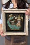 Oscar Stone Decor Çerçeveli Tablo Taş Duvar Dekoru 30 X 30 Cm Şahmeran Tablosu