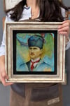 Oscar Stone Decor Çerçeveli Tablo Taş Duvar Dekoru 30 X 30 Cm Atatürk Suluboya Çizim