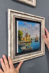 Oscar Stone Decor Çerçeveli Tablo Taş Duvar Dekoru 30 X 30 Cm Ortaköy Cami Çizimi Yağlı Boya
