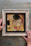 Oscar Stone Decor Çerçeveli Tablo Taş Duvar Dekoru 30 X 30 Cm Gustav Klimt Tablosu