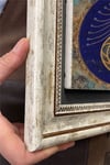 Oscar Stone Decor Çerçeveli Tablo Taş Duvar Dekoru 30 X 30 Cm Tavus Kuşu Eskitme Tasarım