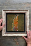 Oscar Stone Decor Çerçeveli Tablo Taş Duvar Dekoru 30 X 30 Cm Gustav Klimt Tablosu
