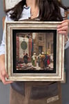 Oscar Stone Decor Çerçeveli Tablo Taş Duvar Dekoru 30 X 30 Cm Osman Hamdi Halı Satıcısı