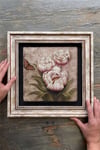 Oscar Stone Decor Çerçeveli Tablo Taş Duvar Dekoru 30 X 30 Cm Kelebek ve Çiçekler