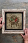 Oscar Stone Decor Çerçeveli Tablo Taş Duvar Dekoru 30 X 30 Cm Osmanlı Tuğrası Eskitme Çizim