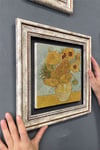 Oscar Stone Decor Çerçeveli Tablo Taş Duvar Dekoru 30 X 30 Cm Van Gogh Saksıda Ay Çiçekleri