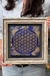 Oscar Stone Decor Çerçeveli Tablo Taş Duvar Dekoru 30 X 30 Cm Yaşam Çiçeği