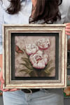 Oscar Stone Decor Çerçeveli Tablo Taş Duvar Dekoru 30 X 30 Cm Kelebek ve Çiçekler