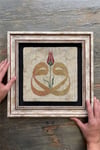 Oscar Stone Decor Çerçeveli Tablo Taş Duvar Dekoru 30 X 30 Cm İkili Vav Çift Vav Tablosu