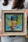 Oscar Stone Decor Çerçeveli Tablo Taş Duvar Dekoru 30 X 30 Cm Atatürk Suluboya Çizim