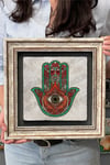 Oscar Stone Decor Çerçeveli Tablo Taş Duvar Dekoru 30 X 30 Cm Fatma Ana Eli
