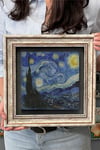 Oscar Stone Decor Çerçeveli Tablo Taş Duvar Dekoru 30 X 30 Cm Van Gogh Yıldızlı Gece