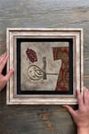 Oscar Stone Decor Çerçeveli Tablo Taş Duvar Dekoru 30 X 30 Cm Osmanlı Kaftan ve Hat Sanatı