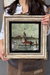 Oscar Stone Decor Çerçeveli Tablo Taş Duvar Dekoru 30 X 30 Cm Kız Kulesi