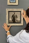 Oscar Stone Decor Çerçeveli Tablo Taş Duvar Dekoru 30 X 30 Cm Buğday Tarlasında Atatürk