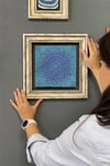 Oscar Stone Decor Çerçeveli Tablo Taş Duvar Dekoru 30 X 30 Cm Nazar Boncukları