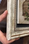 Oscar Stone Decor Çerçeveli Tablo Taş Duvar Dekoru 30 X 30 Cm Kelebek ve Çiçekler