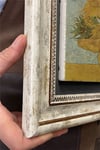 Oscar Stone Decor Çerçeveli Tablo Taş Duvar Dekoru 30 X 30 Cm Van Gogh Saksıda Ay Çiçekleri