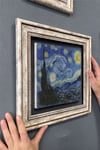 Oscar Stone Decor Çerçeveli Tablo Taş Duvar Dekoru 30 X 30 Cm Van Gogh Yıldızlı Gece