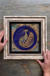 Oscar Stone Decor Çerçeveli Tablo Taş Duvar Dekoru 30 X 30 Cm Tavus Kuşu Eskitme Tasarım