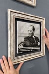 Oscar Stone Decor Çerçeveli Tablo Taş Duvar Dekoru 30 X 30 Cm Atatürk Arabada