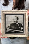 Oscar Stone Decor Çerçeveli Tablo Taş Duvar Dekoru 30 X 30 Cm Atatürk Arabada
