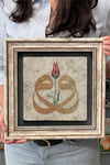 Oscar Stone Decor Çerçeveli Tablo Taş Duvar Dekoru 30 X 30 Cm İkili Vav Çift Vav Tablosu