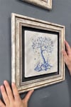 Oscar Stone Decor Çerçeveli Tablo Taş Duvar Dekoru 30 X 30 Cm Nazar Boncuklu Ağaç