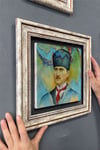 Oscar Stone Decor Çerçeveli Tablo Taş Duvar Dekoru 30 X 30 Cm Atatürk Suluboya Çizim