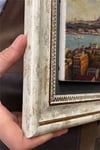 Oscar Stone Decor Çerçeveli Tablo Taş Duvar Dekoru 30 x 30 cm İstanbul Galata Manzarası