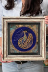 Oscar Stone Decor Çerçeveli Tablo Taş Duvar Dekoru 30 X 30 Cm Tavus Kuşu Eskitme Tasarım