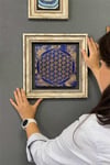 Oscar Stone Decor Çerçeveli Tablo Taş Duvar Dekoru 30 X 30 Cm Yaşam Çiçeği
