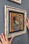Oscar Stone Decor Çerçeveli Tablo Taş Duvar Dekoru 30 X 30 Cm Gustav Klimt Aile Tablosu