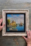 Oscar Stone Decor Çerçeveli Tablo Taş Duvar Dekoru 30 X 30 Cm Ortaköy Cami Çizimi Yağlı Boya