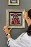 Oscar Stone Decor Çerçeveli Tablo Taş Duvar Dekoru 30 X 30 Cm Osmanlı Kaftan Kolaj Çizimi