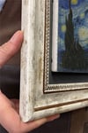 Oscar Stone Decor Çerçeveli Tablo Taş Duvar Dekoru 30 X 30 Cm Van Gogh Yıldızlı Gece