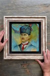Oscar Stone Decor Çerçeveli Tablo Taş Duvar Dekoru 30 X 30 Cm Atatürk Suluboya Çizim