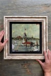 Oscar Stone Decor Çerçeveli Tablo Taş Duvar Dekoru 30 X 30 Cm Kız Kulesi